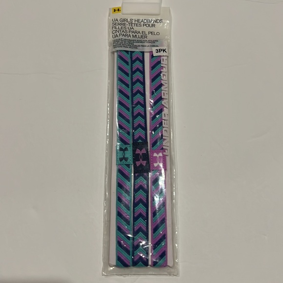 Under Armour Girls Headbands Non-Slip Blue, Purple, Orange, and Pink Bundle - Picture 2 of 11